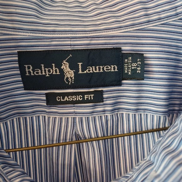 Polo Ralph Lauren shirt mens size 18 sleeve 36/37 - Picture 5 of 6